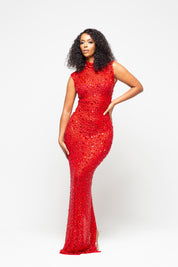 Nessa Red Maxi Dress Limited Edition