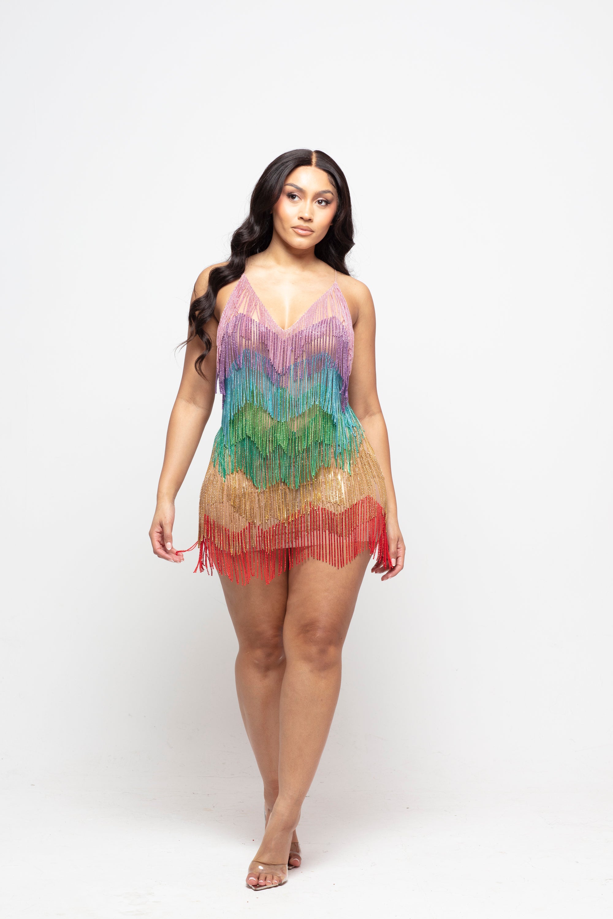 Starlit Fringe Mini Dress Limited Edition