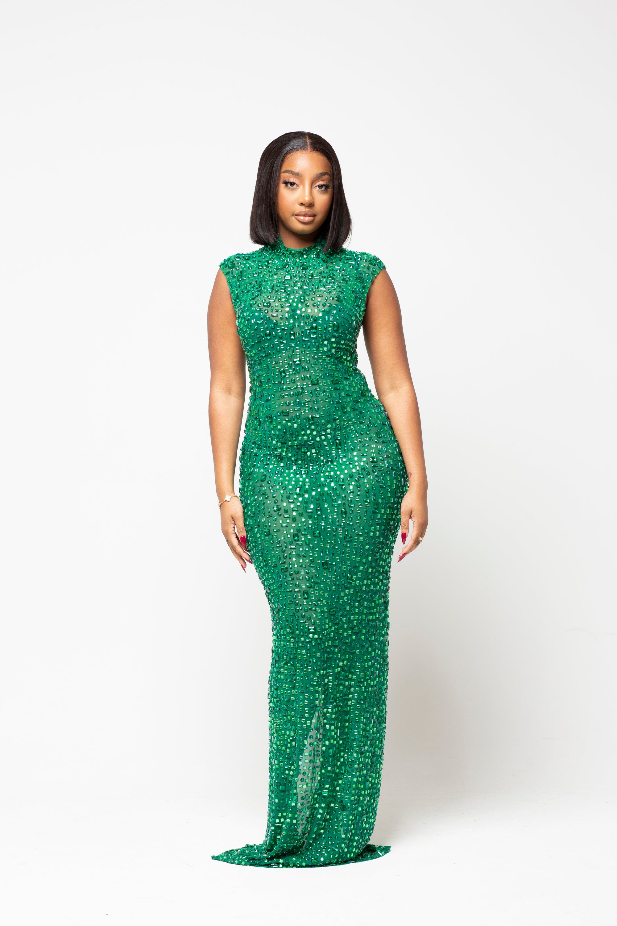 Nessa Green Maxi Dress Denoa Label Nessa Green Maxi Dress Denoa Label