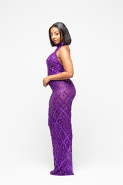 Diamond Maxi Dress Purple Limited Edition