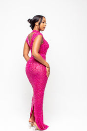 Nessa Fuchsia Pink Maxi Dress