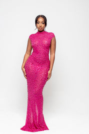 Nessa Fuchsia Pink Maxi Dress