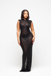 Nessa Black Maxi Dress