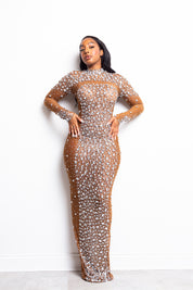 Sol Rhinestone Maxi Dress