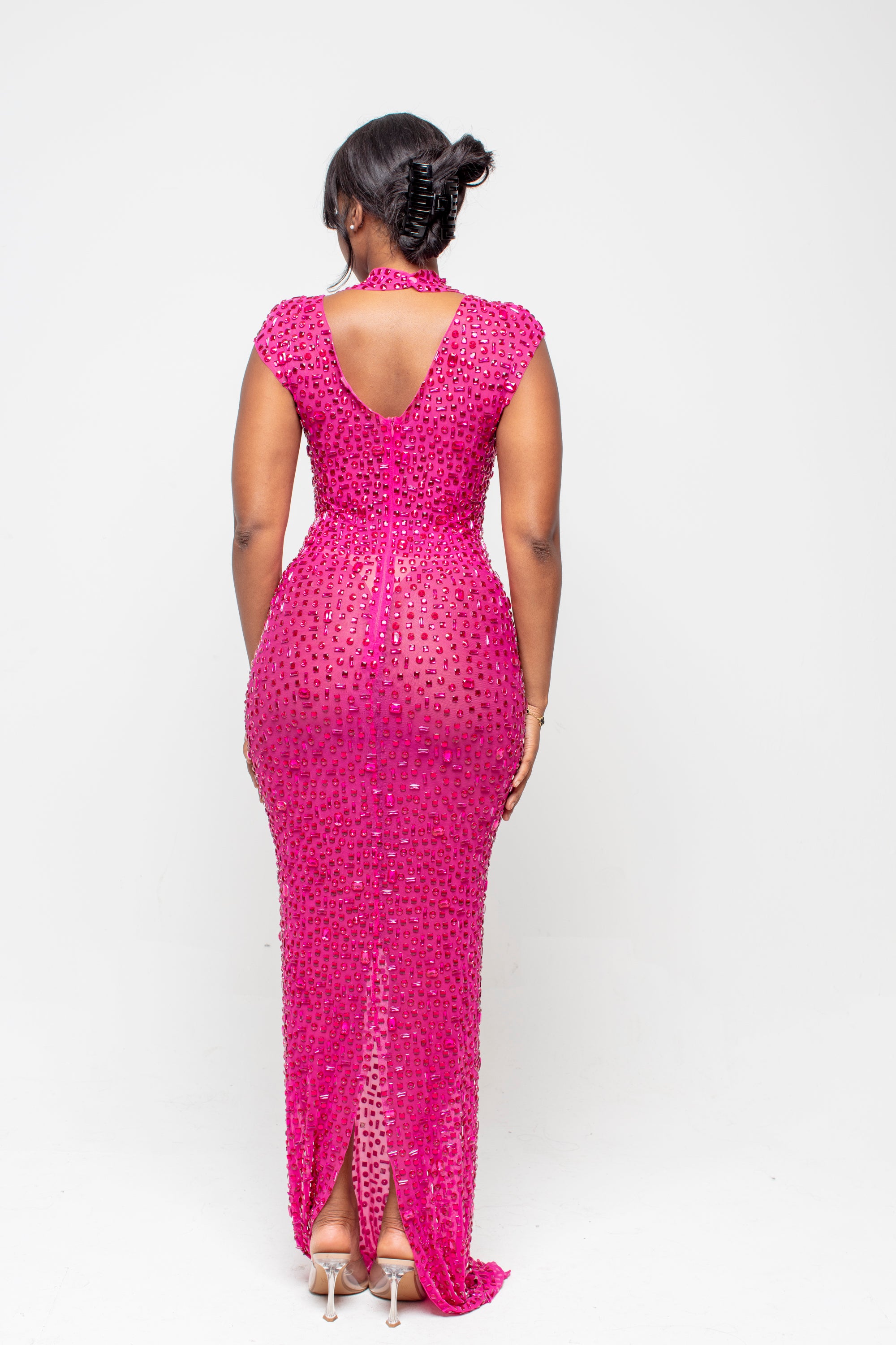 Nessa Fuchsia Pink Maxi Dress