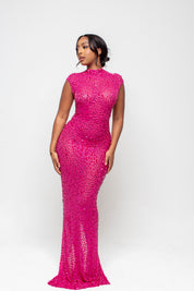 Nessa Fuchsia Pink Maxi Dress