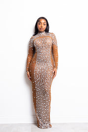Sol Rhinestone Maxi Dress