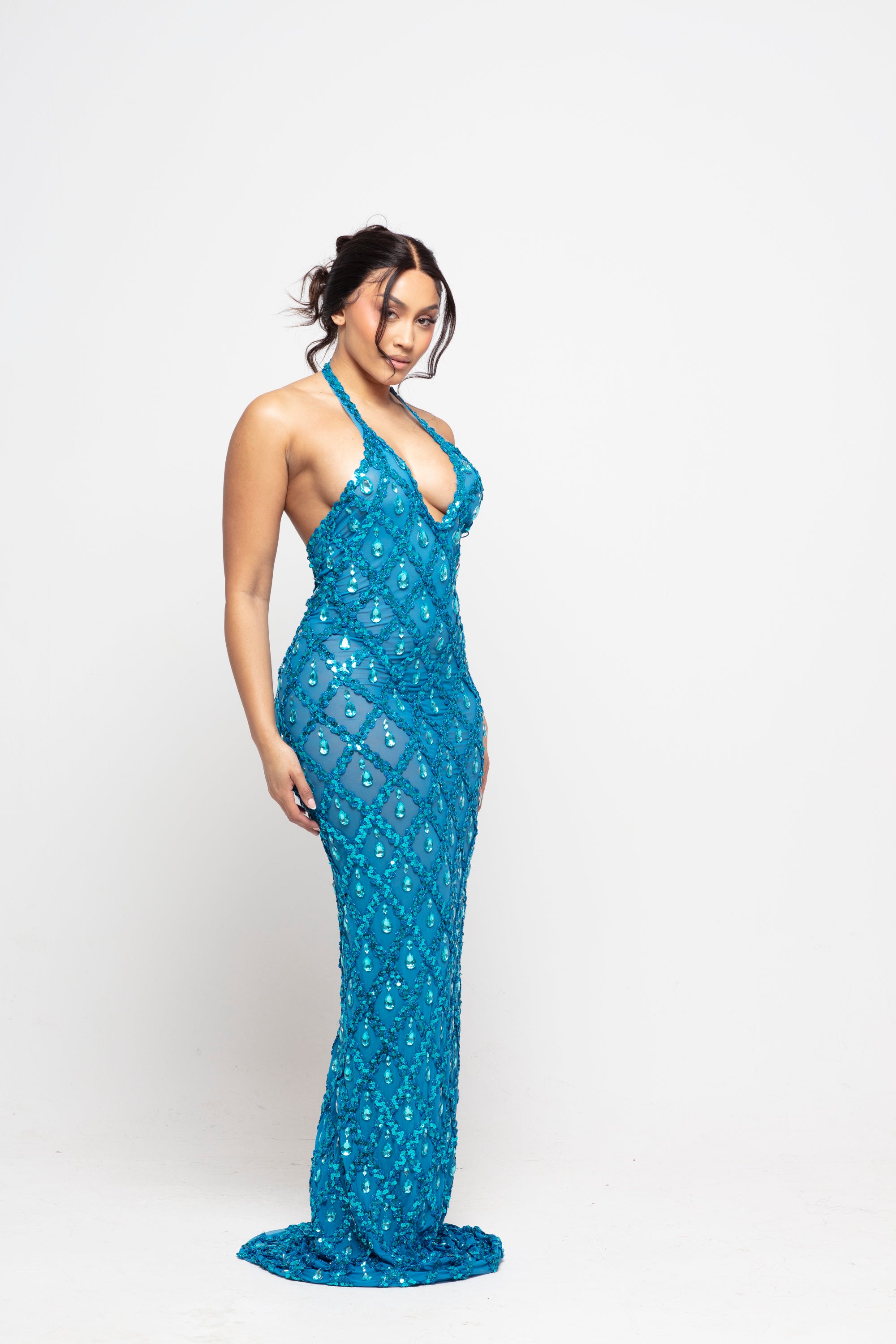 Oceana Crystal Maxi Dress