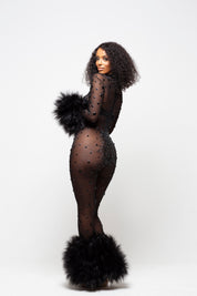 Allegra Black Rhinestone Jumpsuit