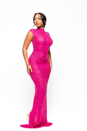 Nessa Fuchsia Pink Maxi Dress