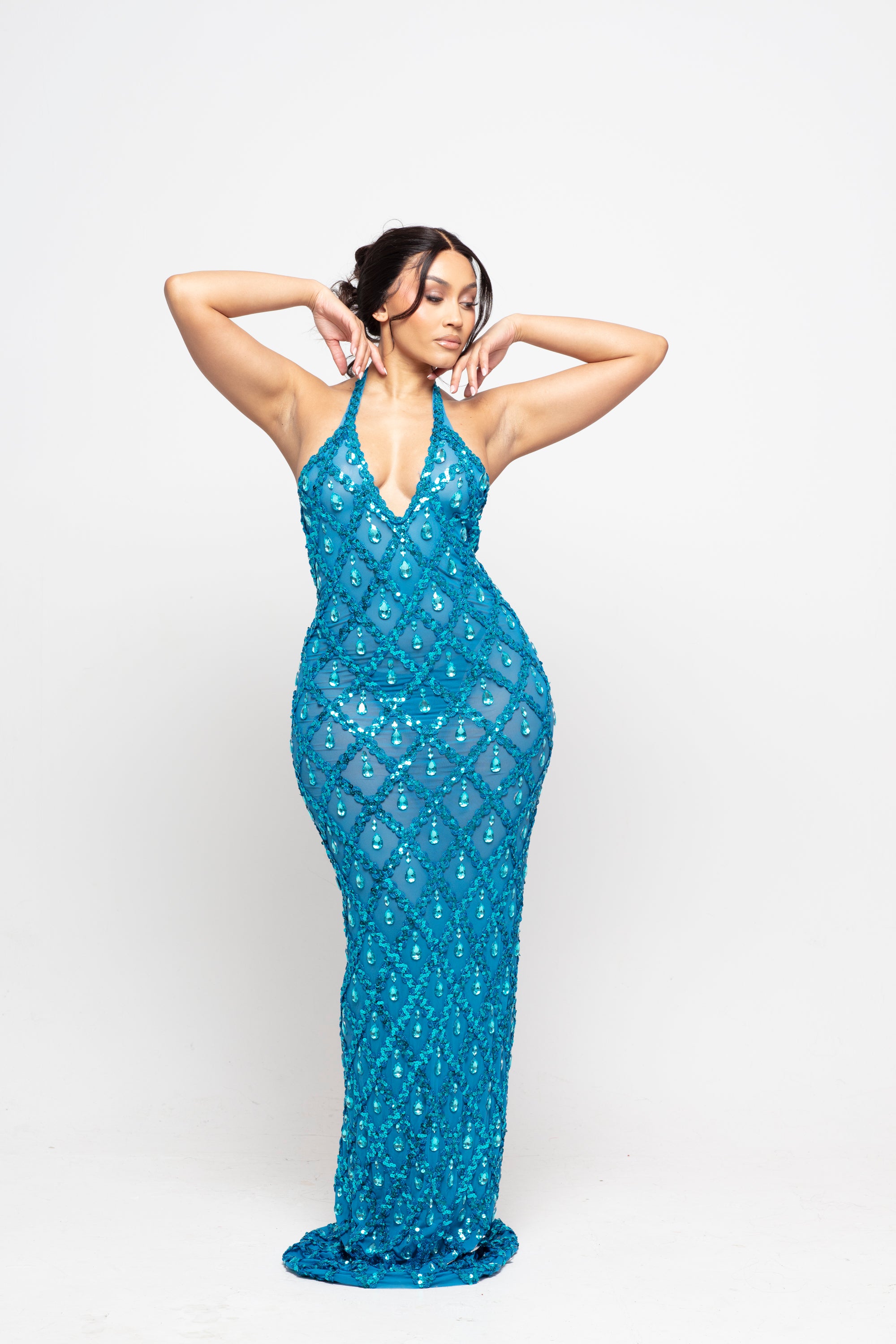 Oceana Crystal Maxi Dress