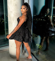 Arabella One Shoulder Sequins Dress