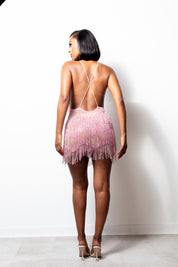 Starlit Fringe Mini Dress