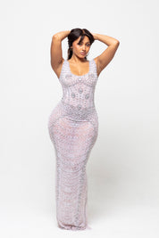 Saffron Pearls Maxi Dress