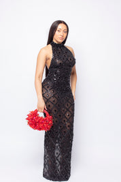 Diamond Maxi Dress Black