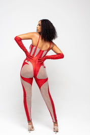 Dynamite Jumpsuit With Gloves Red Pre-Order