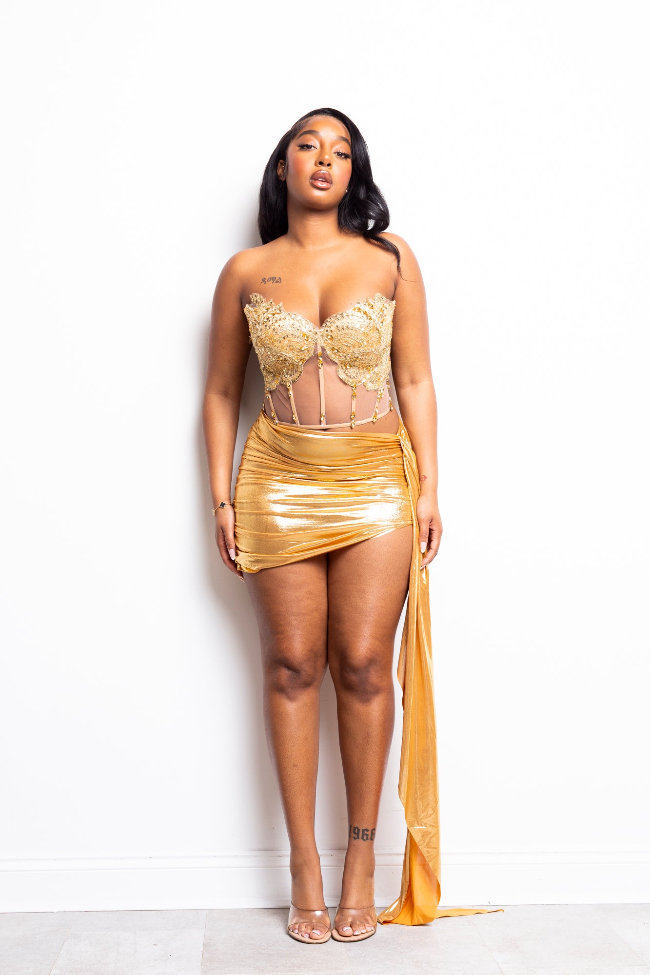 Gold Dust Corset Two Piece, M Gold Dust Corset Two Piece, M
