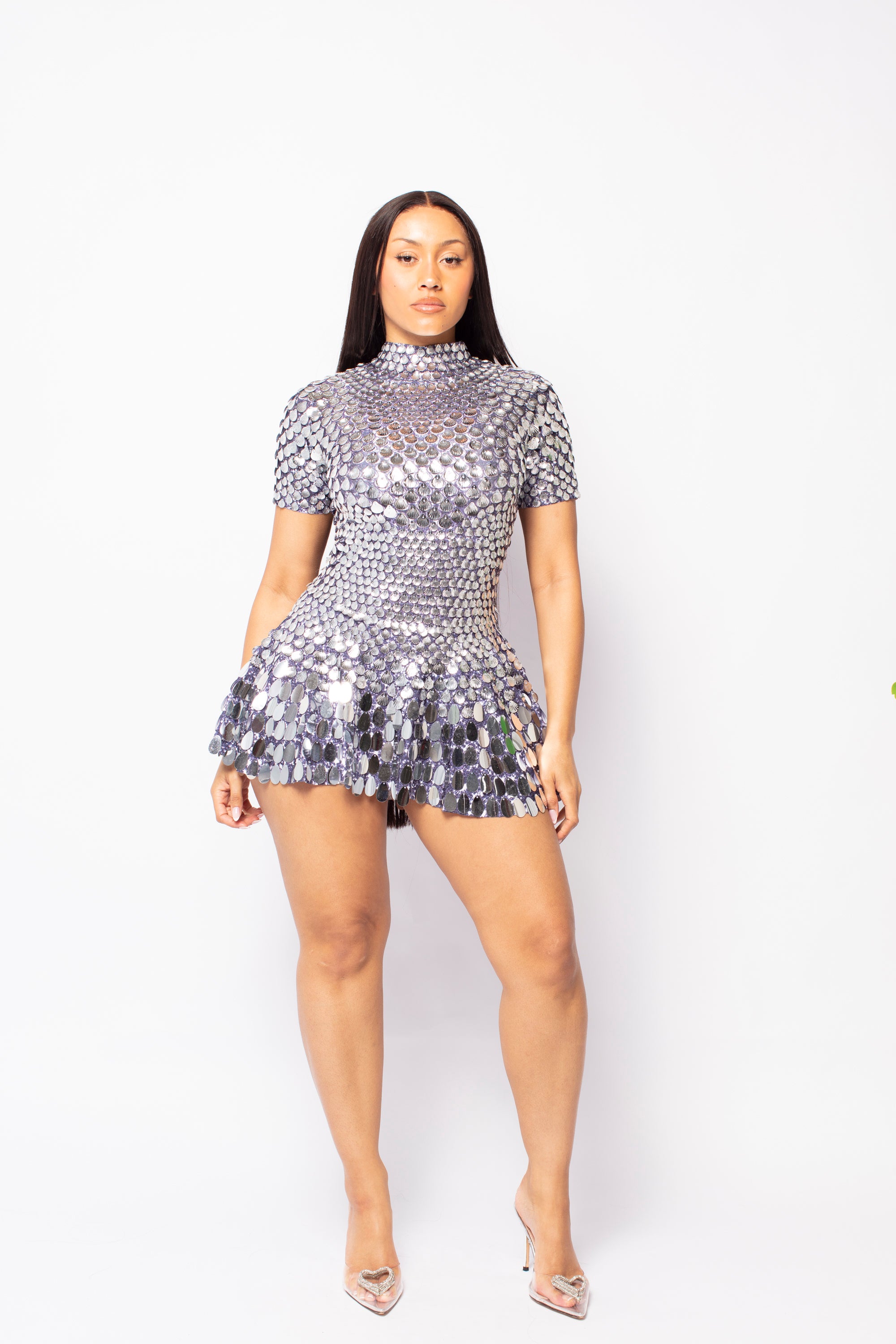 siren sequin dress Siren Blue Sequin Dress, L
