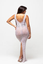 Saffron Pearls Maxi Dress