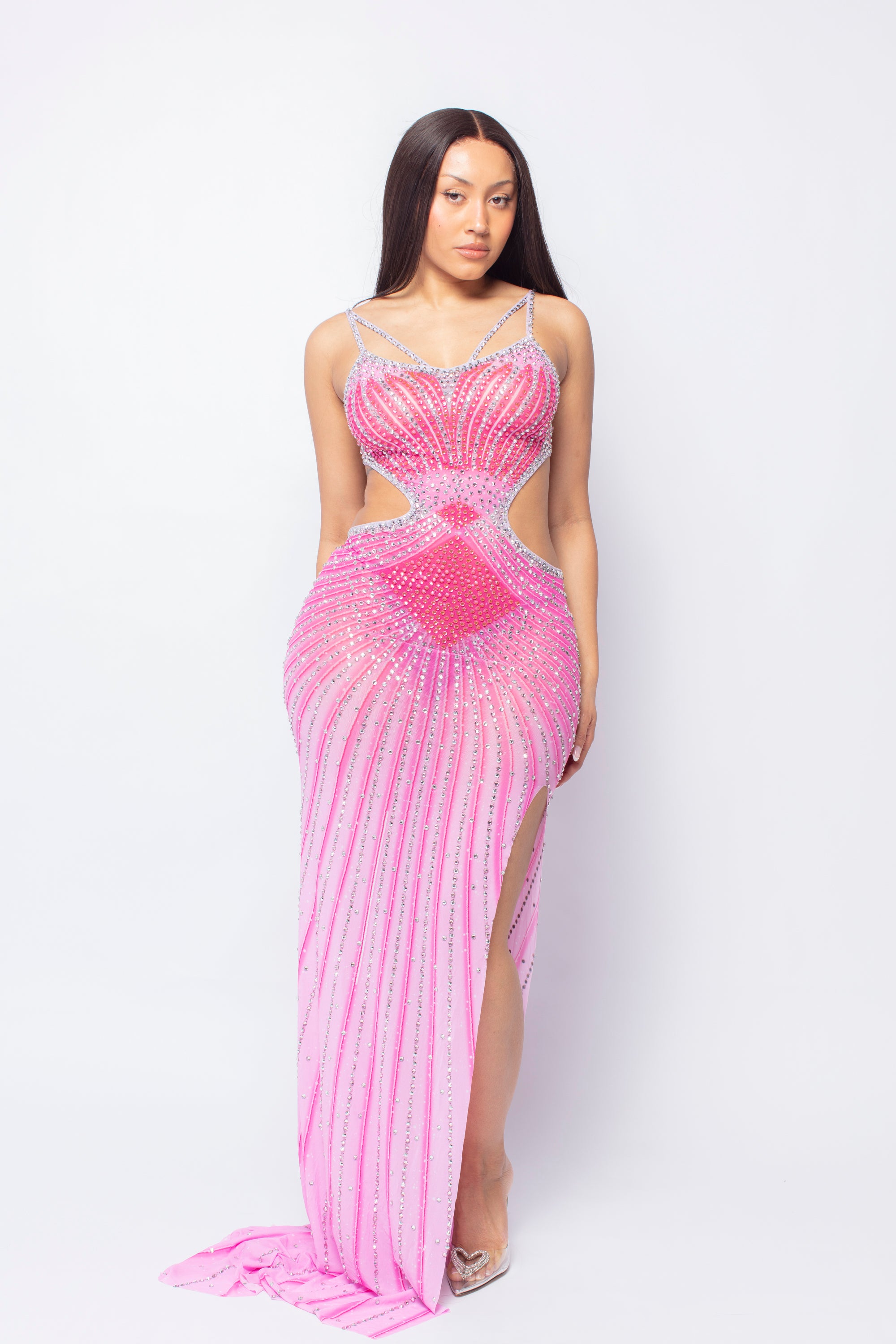 rhinestone maxi dress Naomie Rhinestone Maxi Dress