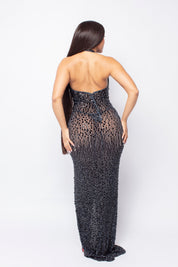 Onyx Crystal Maxi Dress