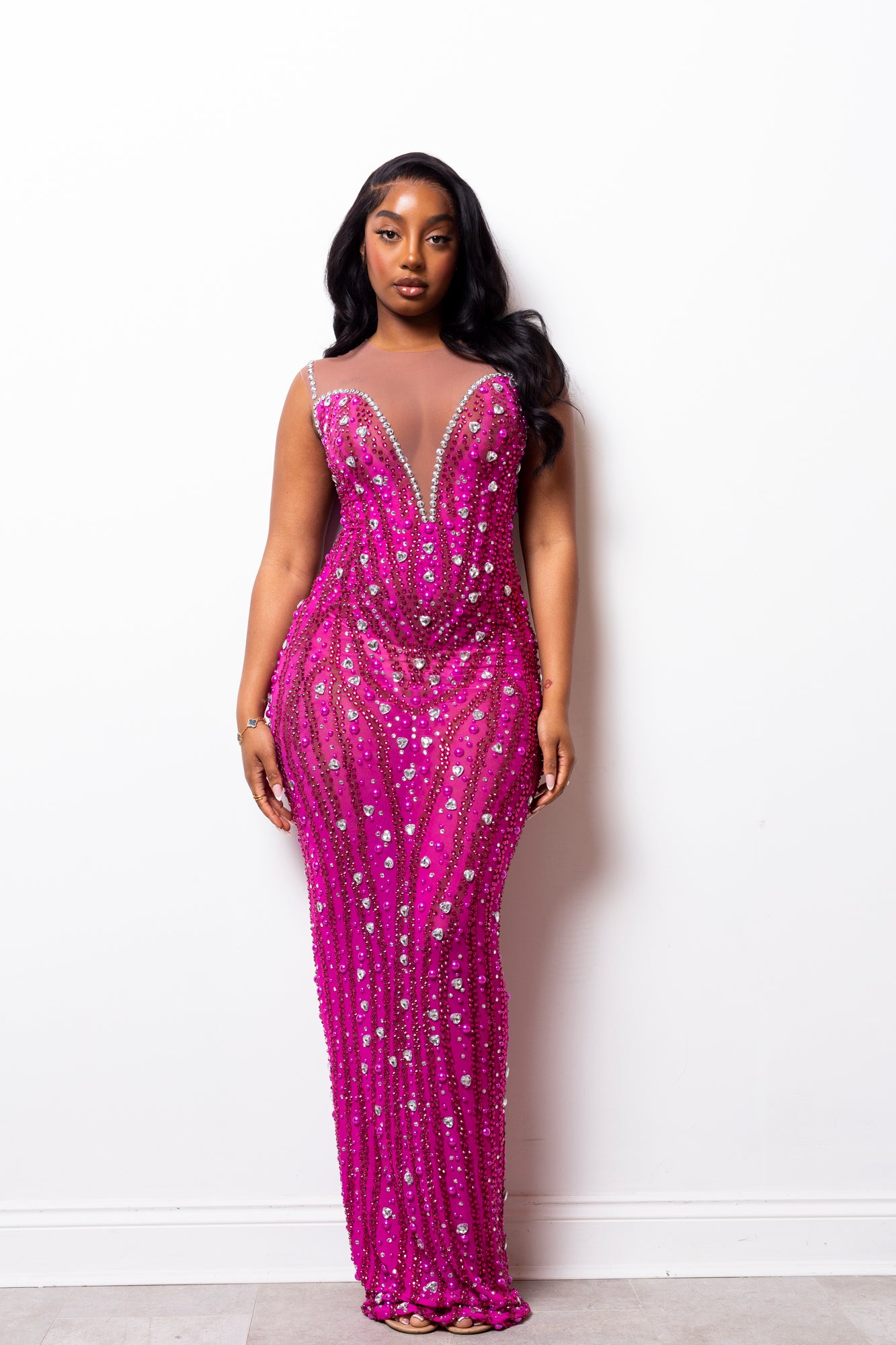 Hearts On Pink Maxi Dress Pre-Order