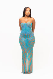 Aubrey Blue Maxi Dress