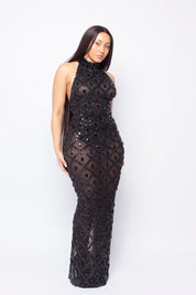 Diamond Maxi Dress Black