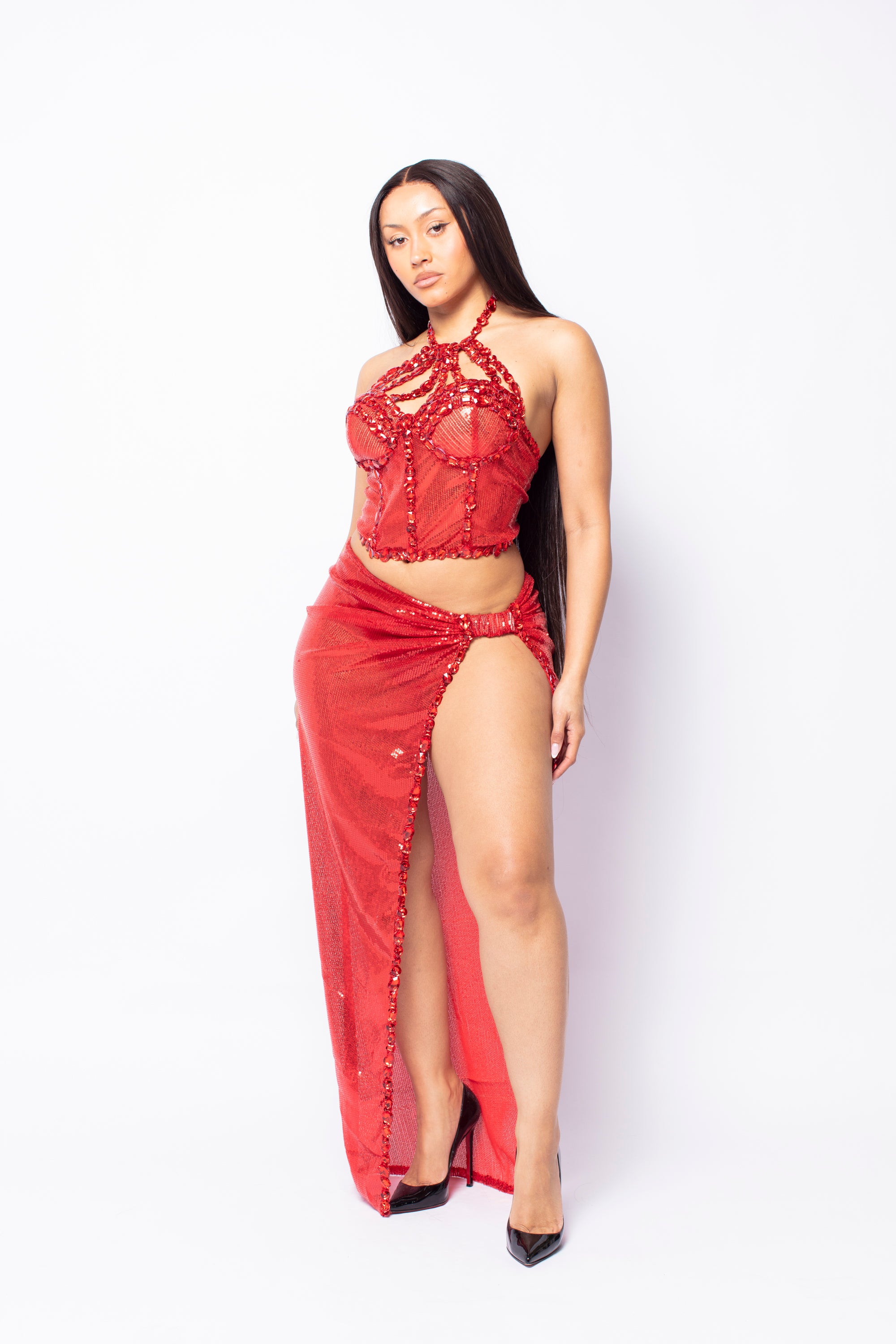 Calypso Red Two Piece