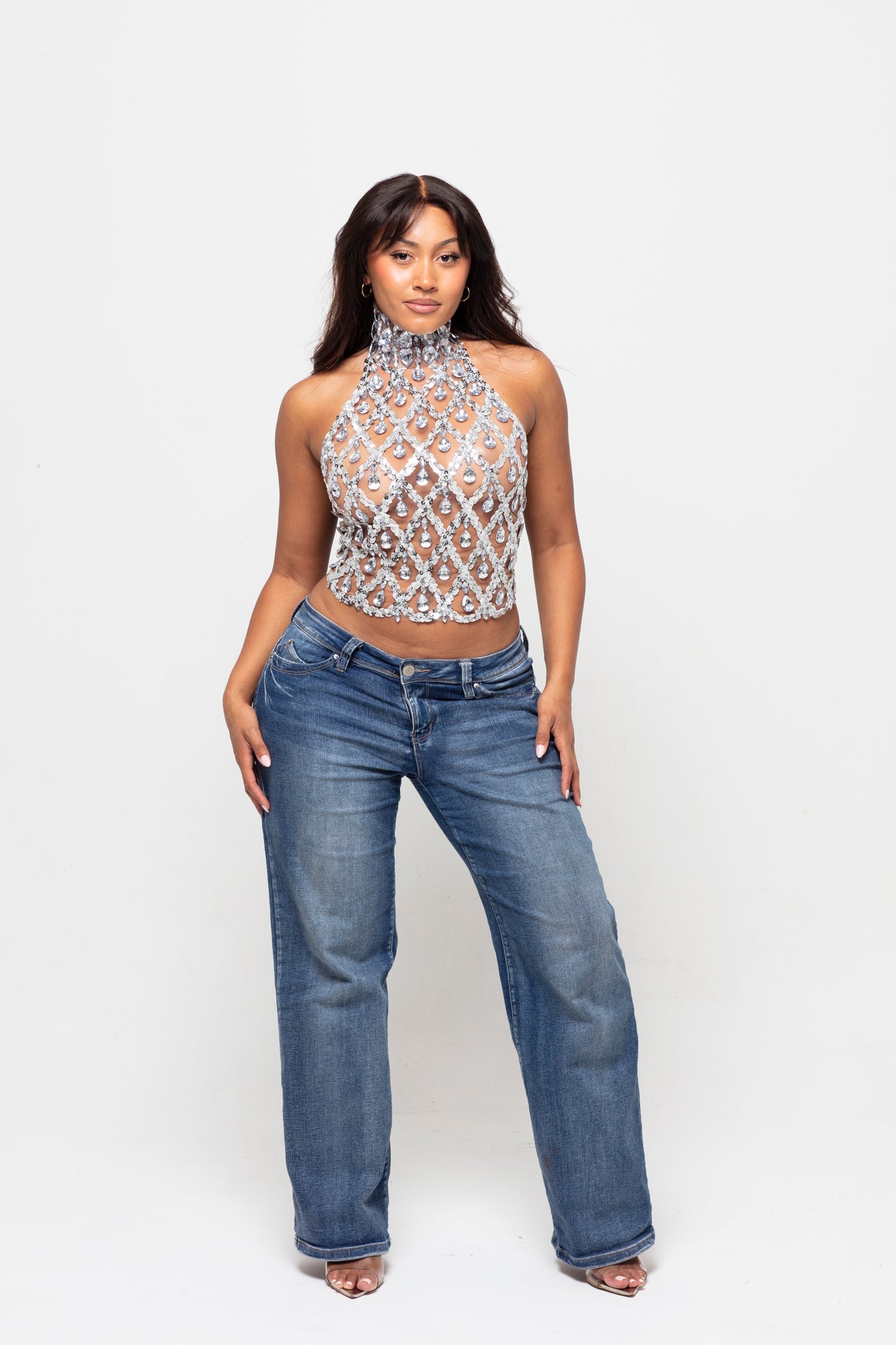Domina Silver Diamond Top