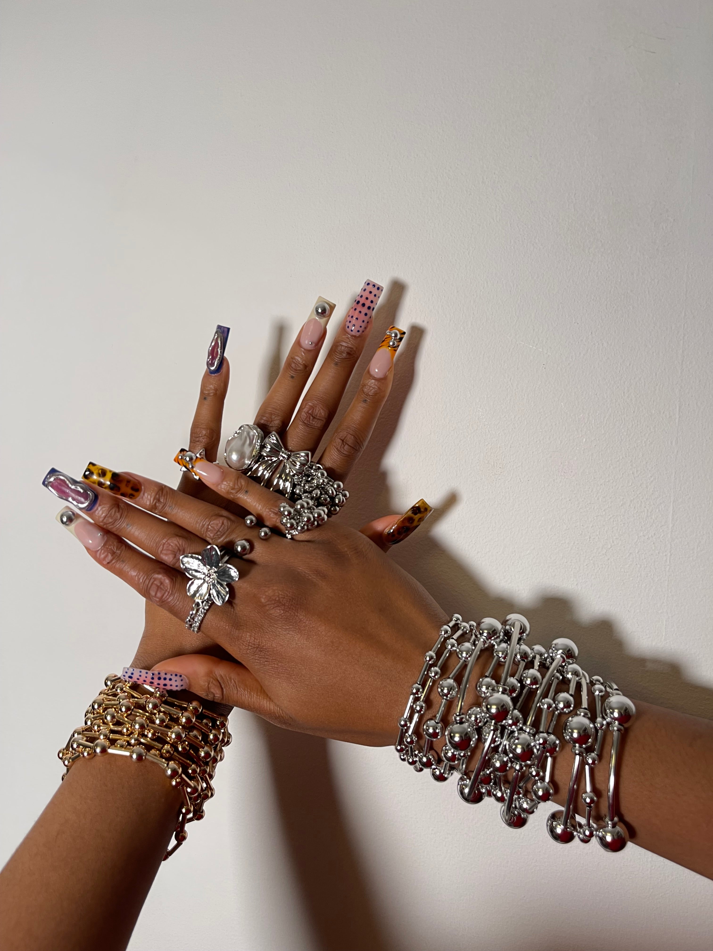 Mini Chrome Bubble Ball Bracelet