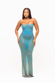 Aubrey Blue Maxi Dress