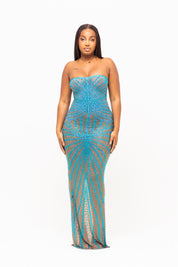 Aubrey Blue Maxi Dress