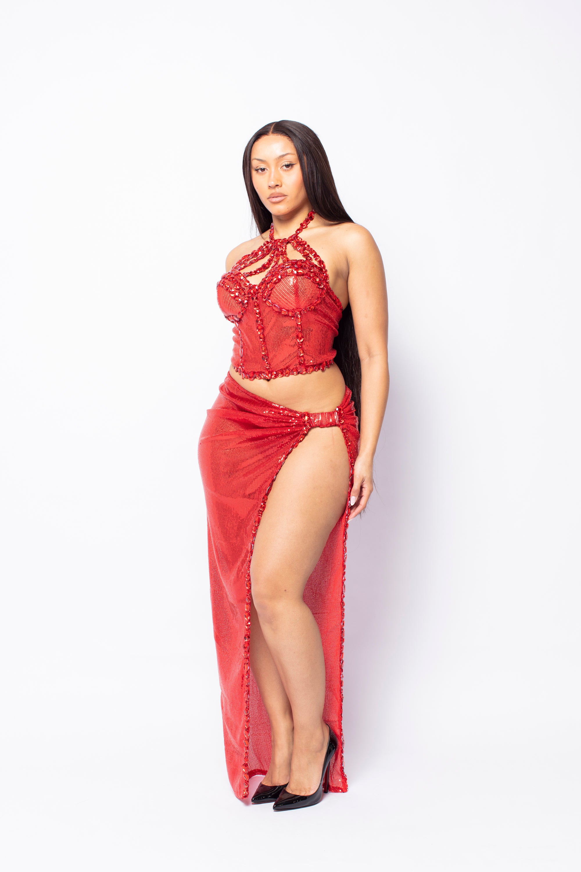 Calypso Red Two Piece
