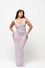 Saffron Pearls Maxi Dress