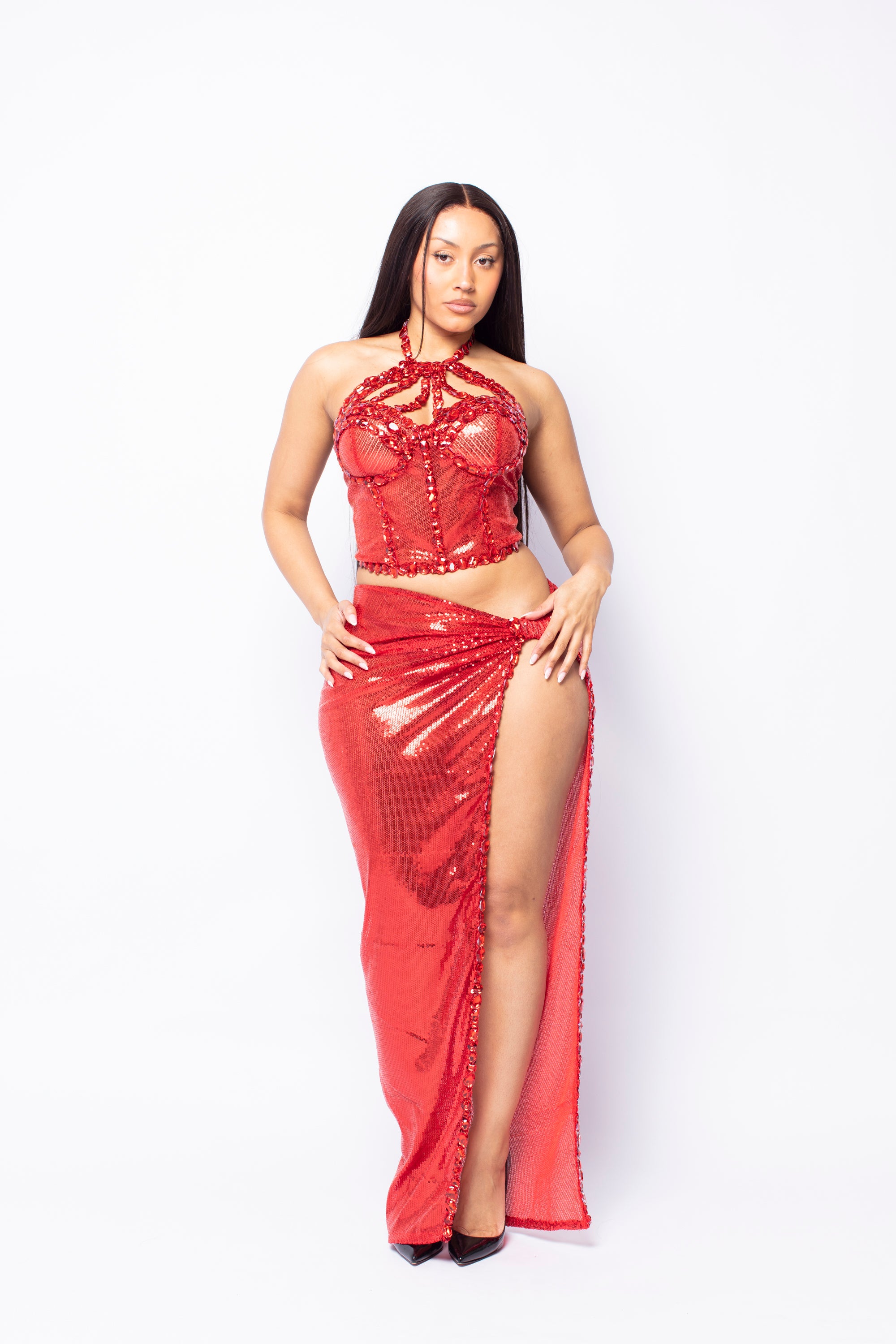 Calypso Red Two Piece