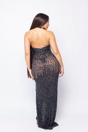 Onyx Crystal Maxi Dress