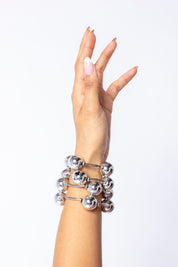 Chrome Bubble Ball Bracelet
