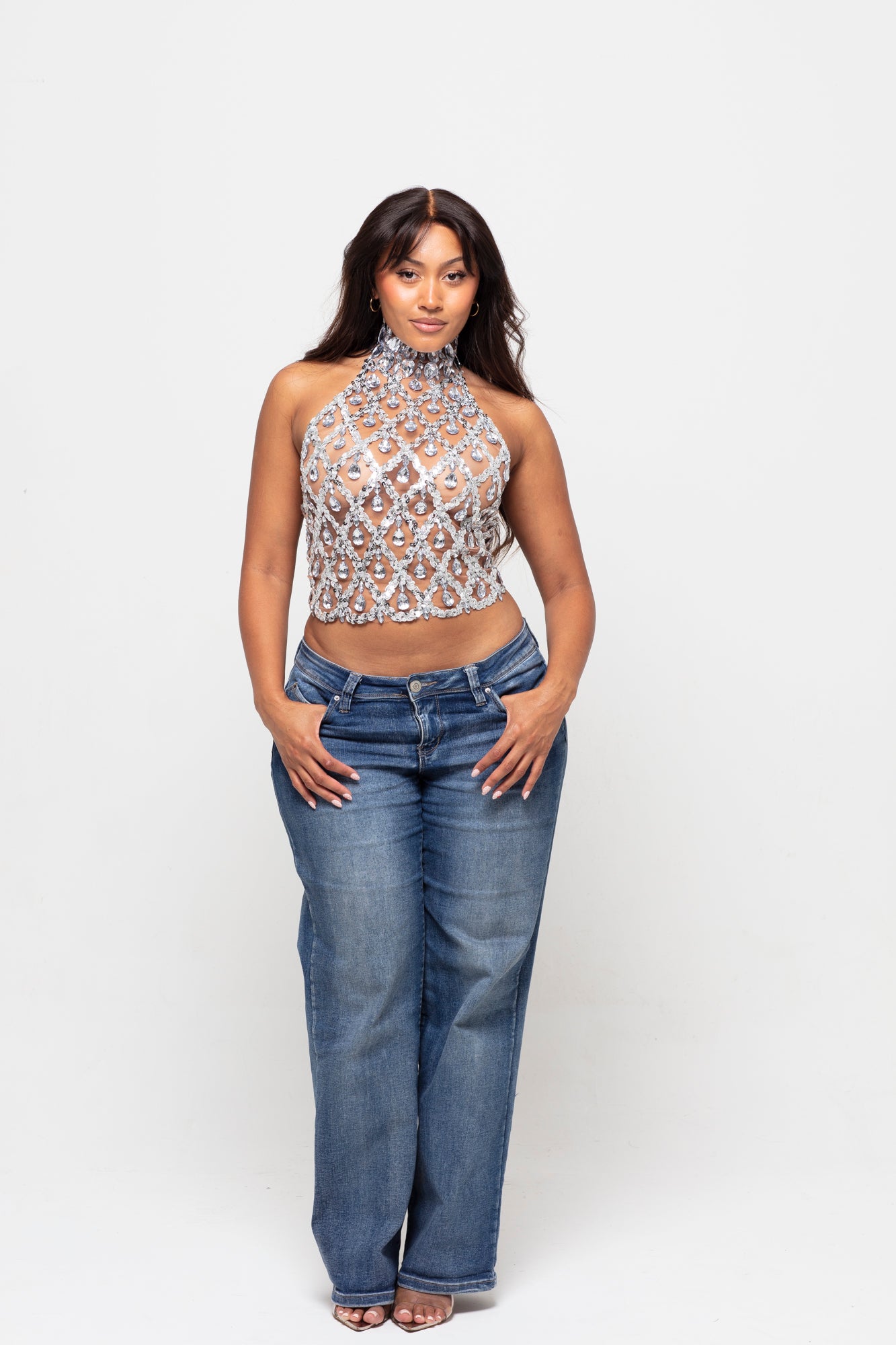 Domina Silver Diamond Top