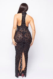 Diamond Maxi Dress Black