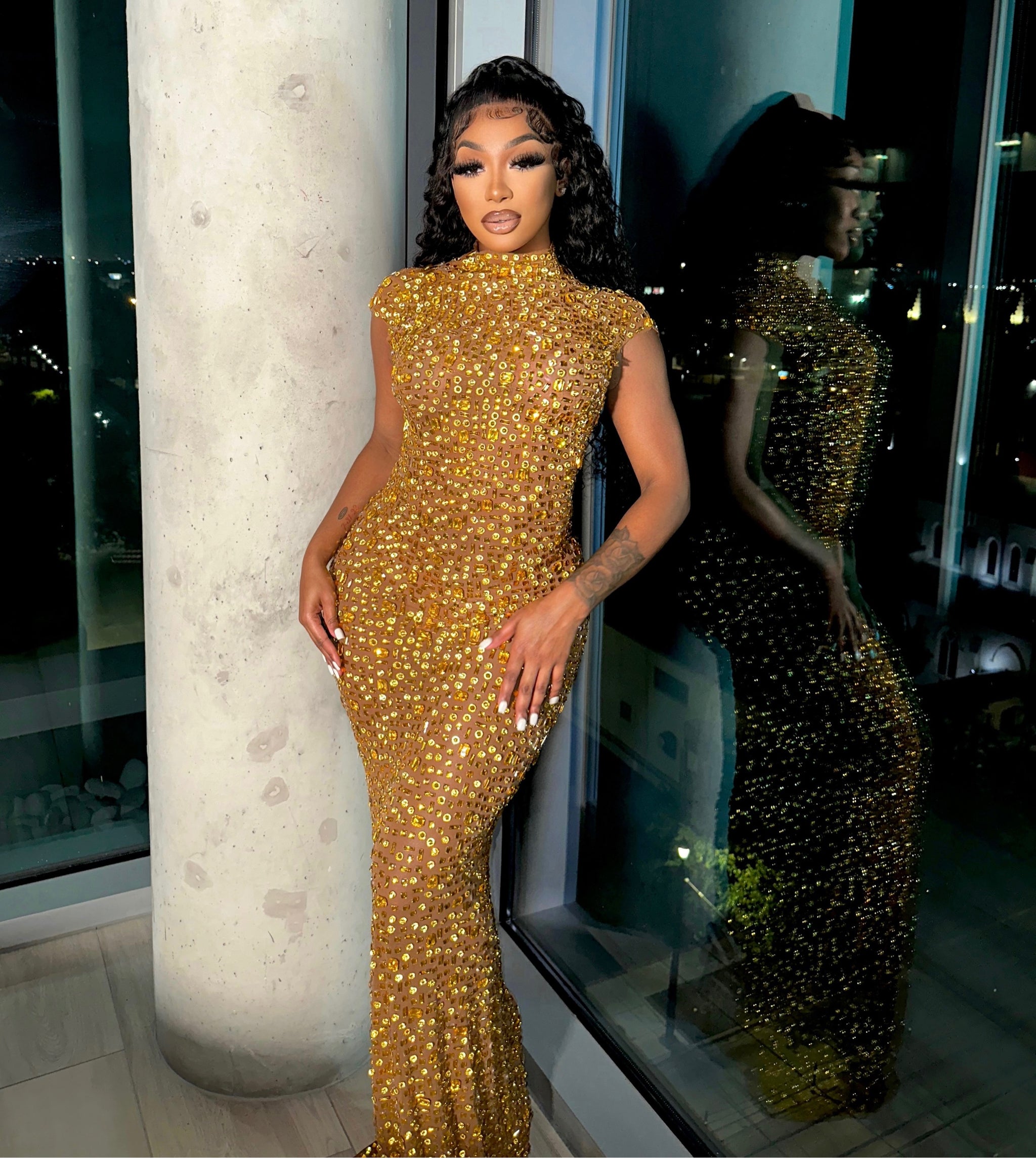 at a crossroad maxi dress in gold at a crossroad maxi dress in gold Ivory Printed Maxi Dress with Criss Cross Back