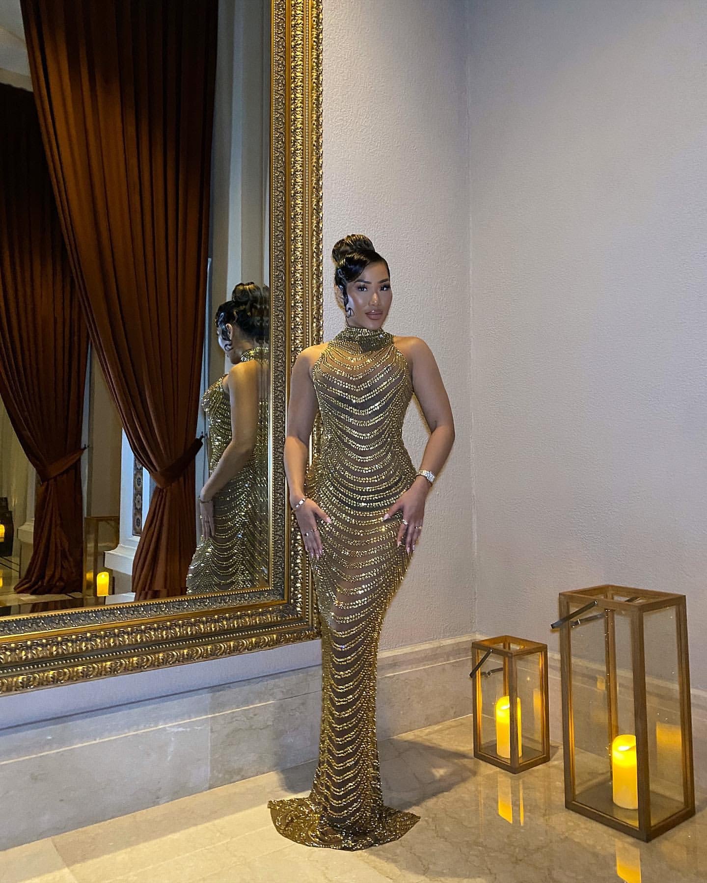24K Gold Dress Denoa Label 24K Gold Dress Denoa Label