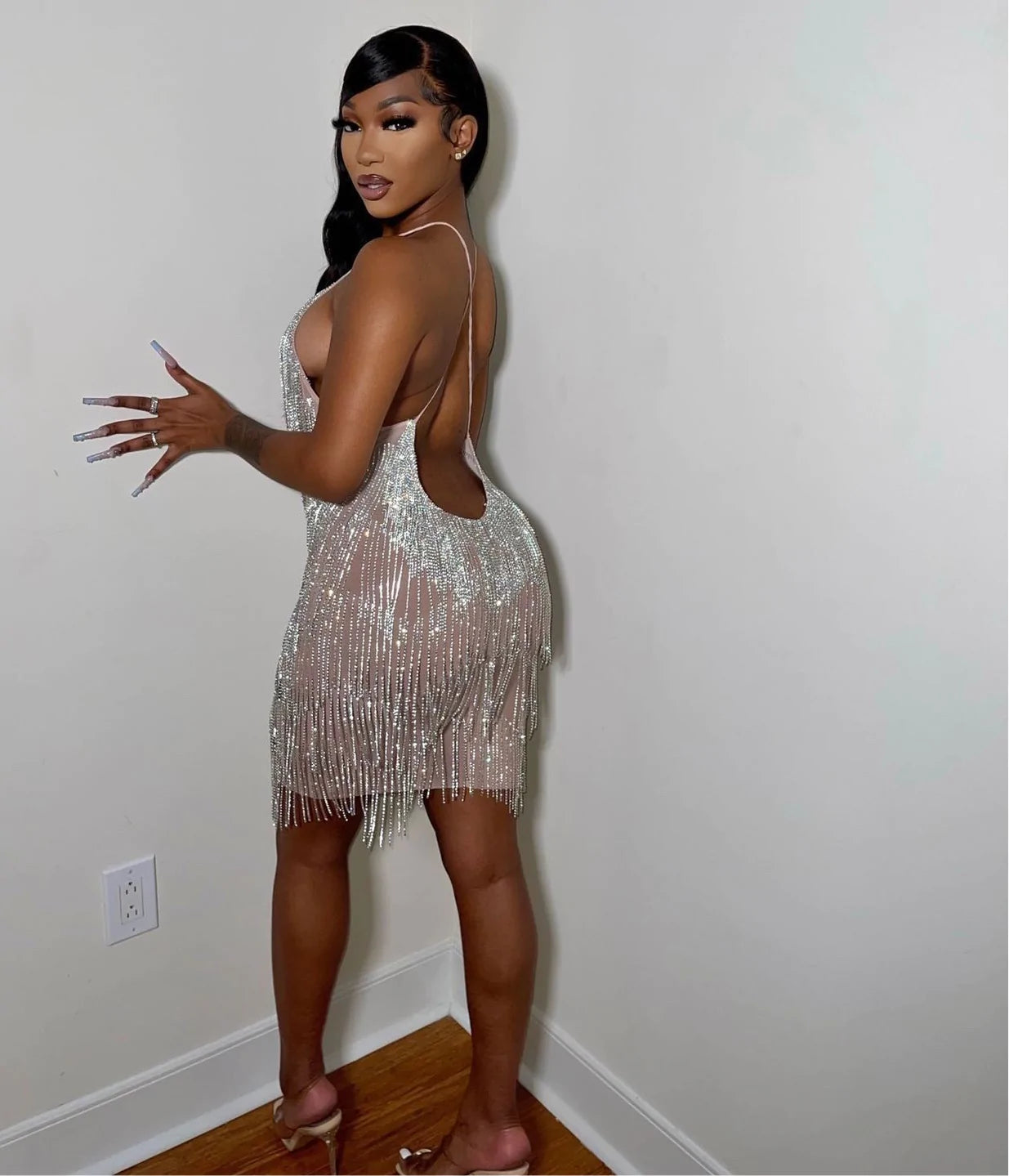 Starlit Fringe Dress