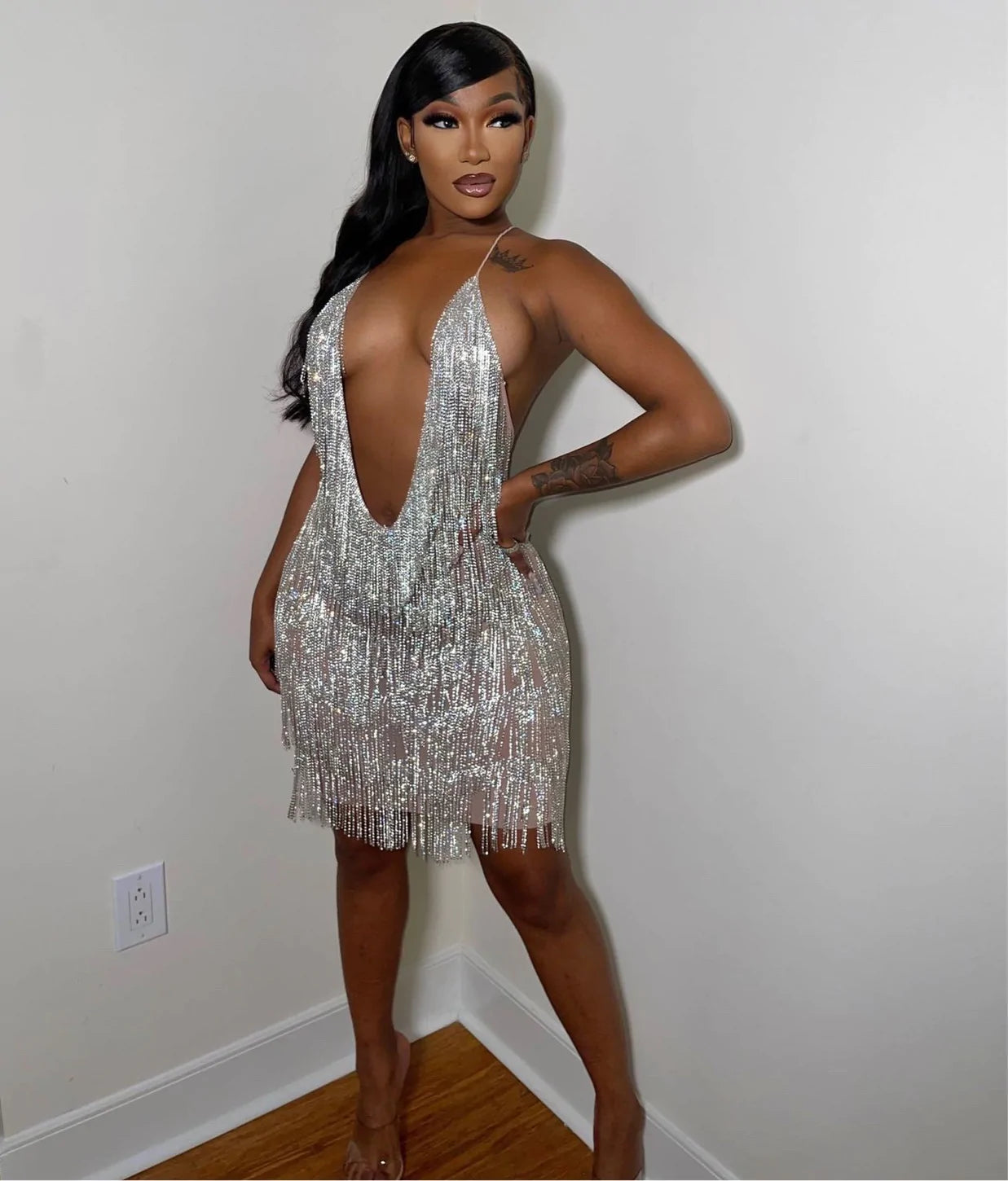 Starlit Fringe Dress
