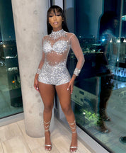 Cassie Rhinestone Playsuit