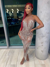 Ophelia Rhinestone Tassel Dress