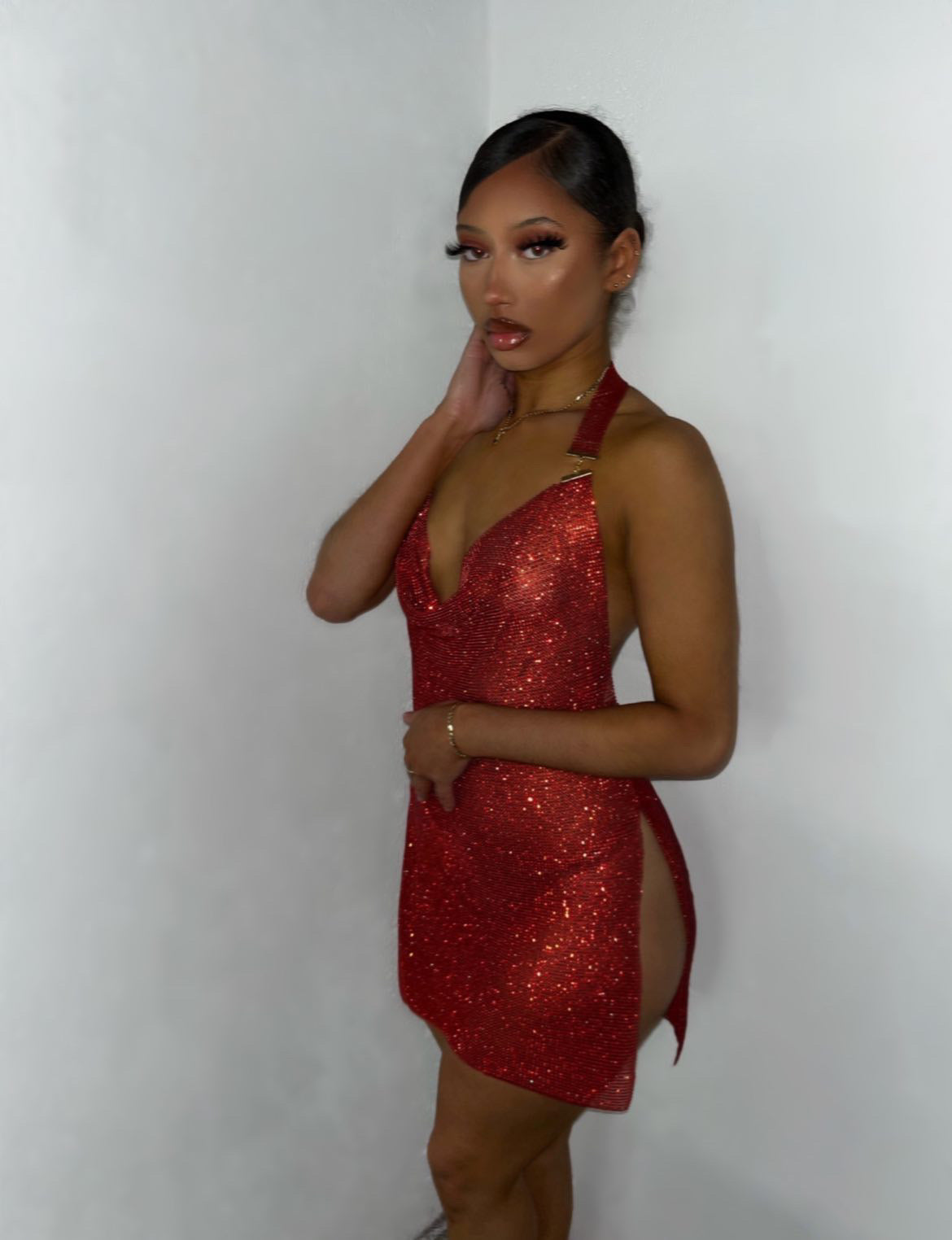 Jasmyn Diamante Mini Dress Pre-Order